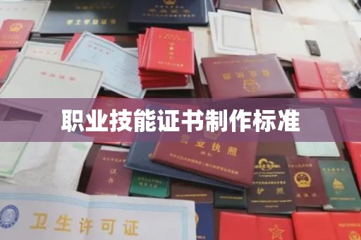 岭东职业技能证书制作标准